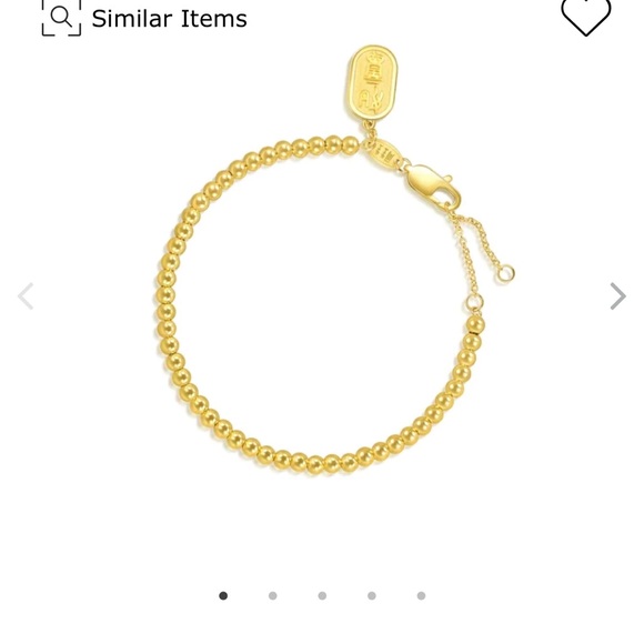 24K solid yellow gold. Weighs approx. 7.46 grams. 7.5 inches. - Picture 2 of 5